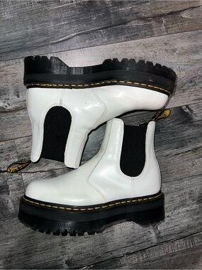 White Dr Martens Platform Boots